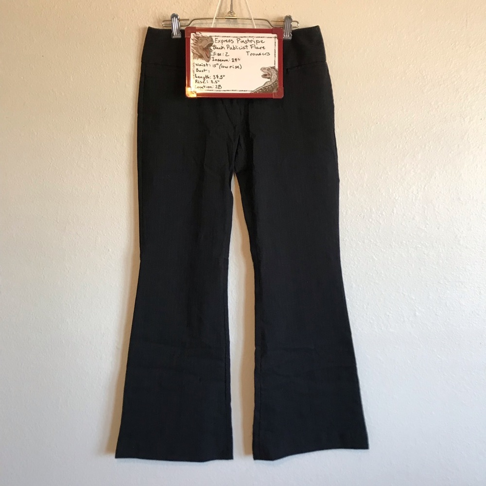 Low Rise Flare Pinstripe Pants - Picture 3 of 7